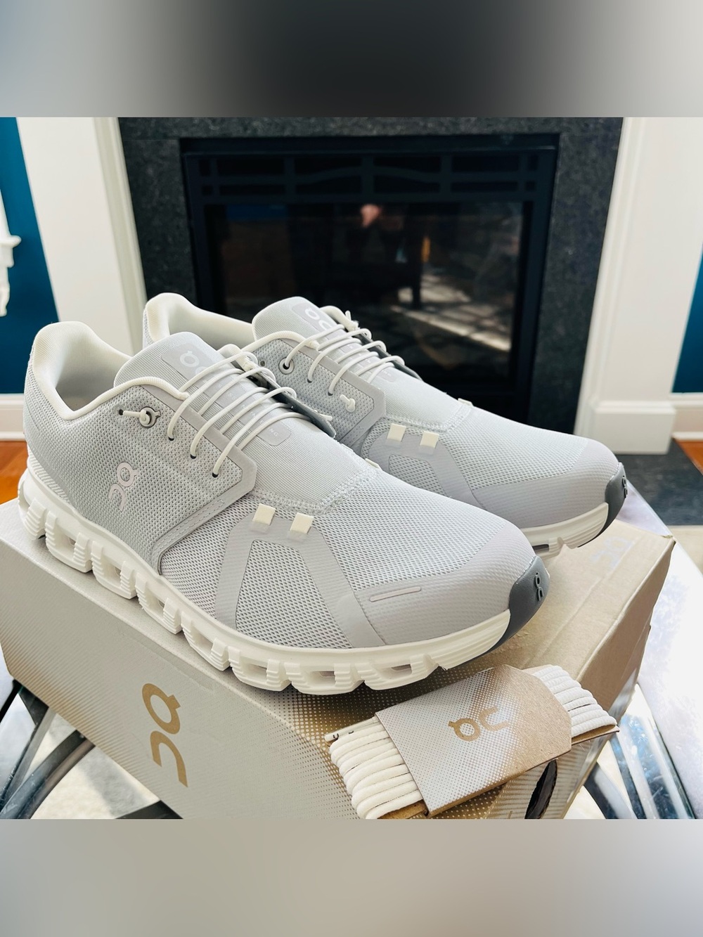 Sz 12.5 ON Cloud 6 Men's Running Shoes Glacier/White 3MF10070070